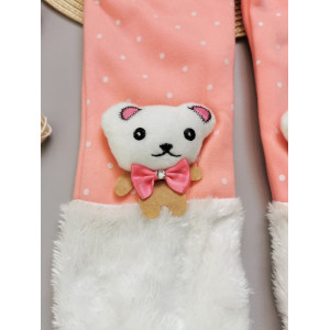 Утеплені лосинки для дівчинки з ведмедиками 10182