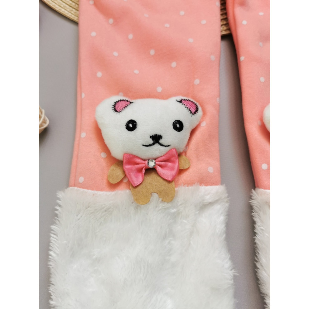 Утеплені лосинки для дівчинки з ведмедиками 10182