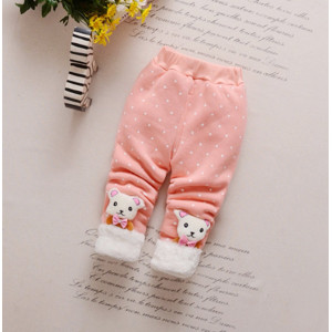 Утеплені лосинки для дівчинки з ведмедиками 10182