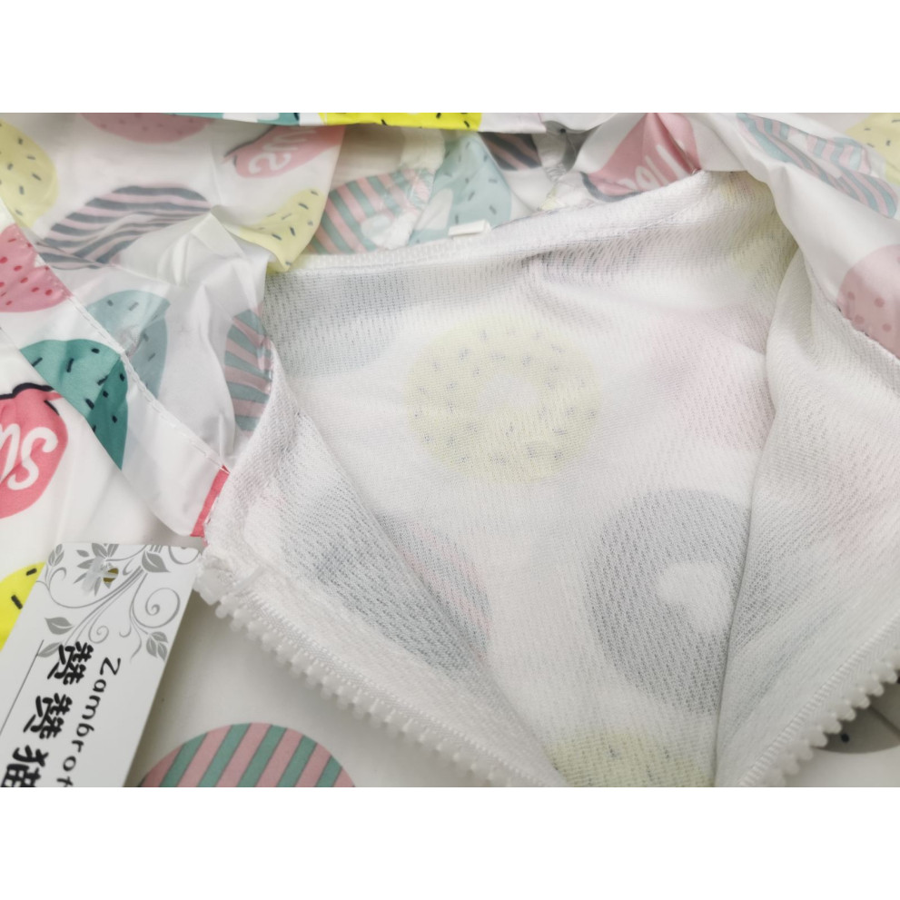 Вітрівка для дівчинки біла Пончики 1790