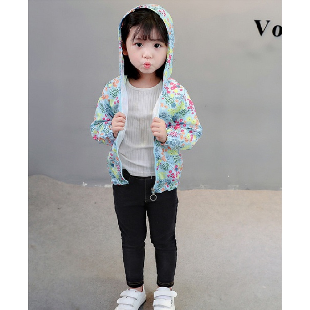 Вітрівка для дівчинки блакитна 1783