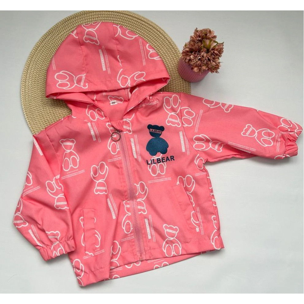 Вітрівка для дівчинки рожева Imbear 10357