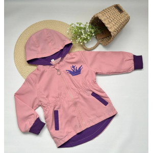 Вітрівка для дівчинки рожева Queen 10360