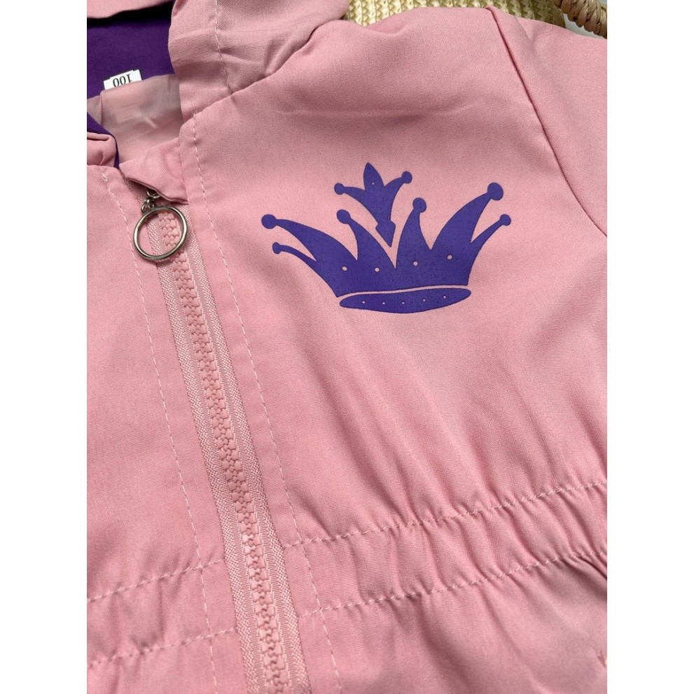 Вітрівка для дівчинки рожева Queen 10360