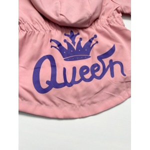 Вітрівка для дівчинки рожева Queen 10360