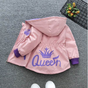 Вітрівка для дівчинки рожева Queen 10360