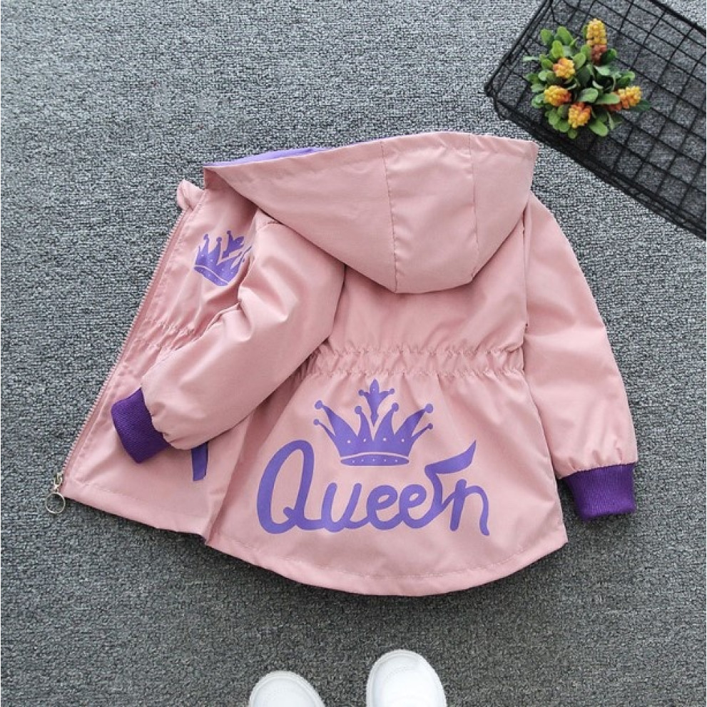 Вітрівка для дівчинки рожева Queen 10360