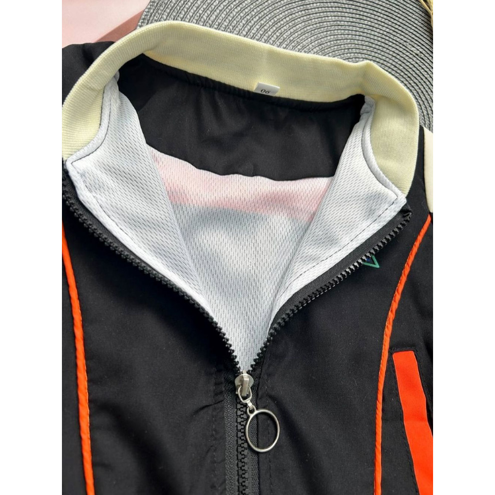 Вітрівка для хлопчика Starter чорна з оранжевим  10350