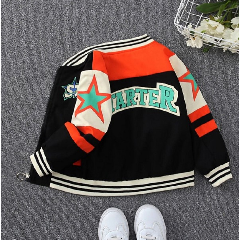 Вітрівка для хлопчика Starter чорна з оранжевим  10350