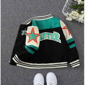 Вітрівка для хлопчика чорна з зеленим Starter 10349