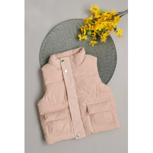 Жилетка демі для дівчинки рожева 10116