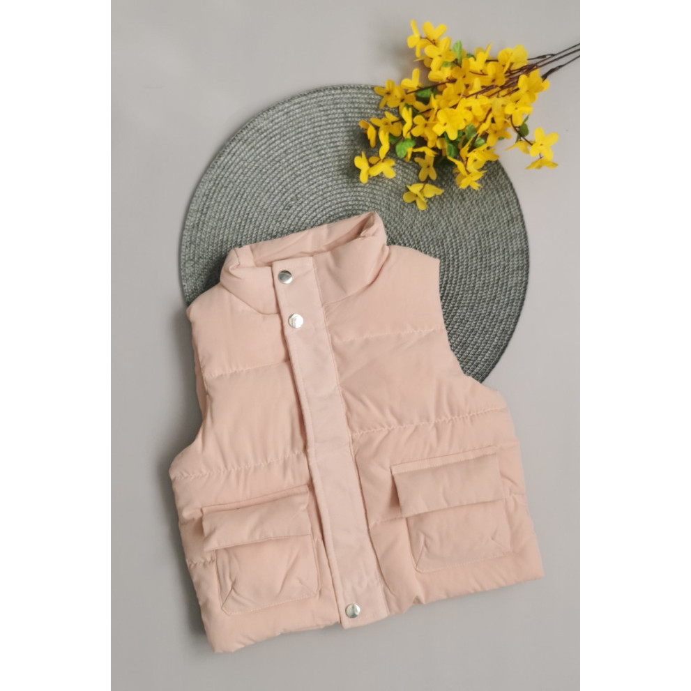 Жилетка демі для дівчинки рожева 10116