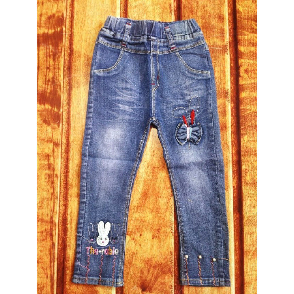 Джинси для дівчаток осінні сині 9099