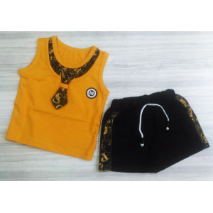 Костюм літній з краваткою для хлопчиків жовтий