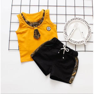 Костюм літній з краваткою для хлопчиків жовтий