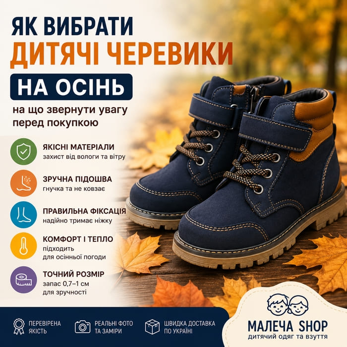 Як вибрати дитячі черевики на осінь