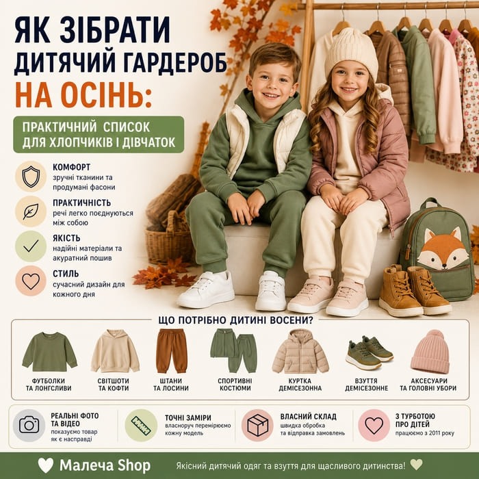 Як зібрати дитячий гардероб на осінь